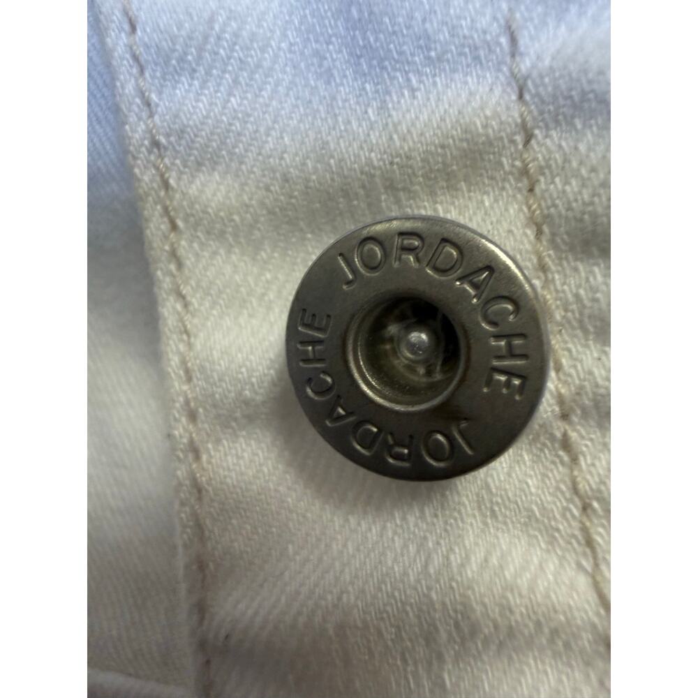 jordache white denim y2k jean jacket kids size 10-12 - Picture 3 of 6